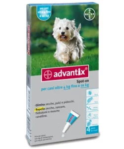 Advantix spot on antiparassitario per cani da 4 a 10 kg - bayer. Consegna Rapida